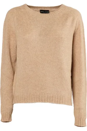 Roberto Collina Strik, Dame, Brun, L, Uld, Brun Sweater Marrone Aw23