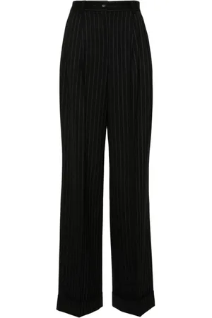 Dolce & Gabbana Bukser, Dame, Sort, M, Uld, Wide Bukser