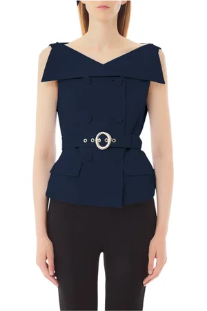 Liu Jo Top, Dame, Blå, M, Polyester, Elegant blanding af polyester og elastan