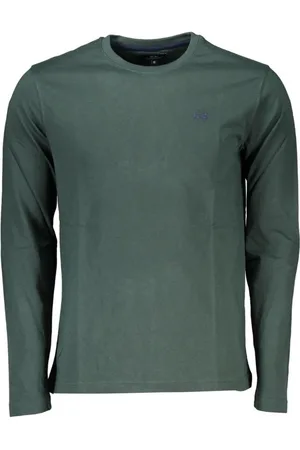La Martina Top, Herre, Grøn, XL, Bomuld, Broderet T-shirt i bomuld med rund hals