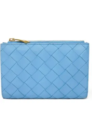 Bottega Veneta Pre-owned, Dame, Blå, ONE SIZE, Tyl, Pre-owned Laeder punge