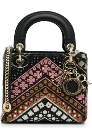 Dior Pre-owned, Dame, Flerfarvet, ONE SIZE, Uld, Pre-owned Laeder dior-tasker