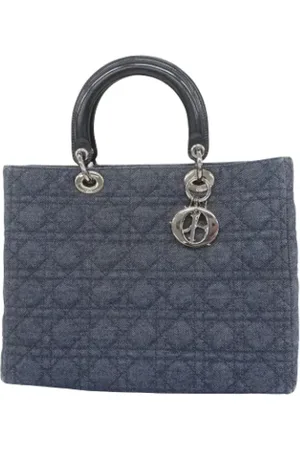 Dior Pre-owned, Dame, Blå, ONE SIZE, Denim, Pre-owned Denim dior-tasker