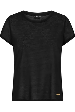 Tom Ford Top, Dame, Sort, XS, Bambus, Sort Bambus Jersey T-shirt