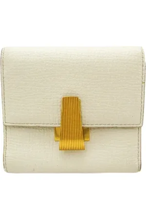 Bottega Veneta Pre-owned, Dame, Hvid, ONE SIZE, Tyl, Pre-owned Laeder punge