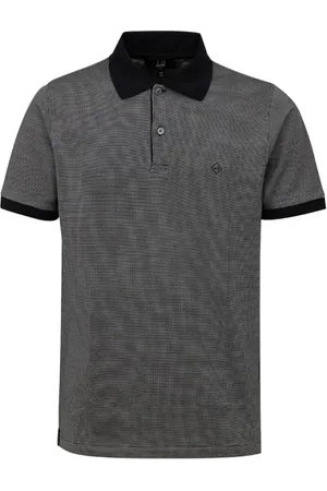 Dunhill Top, Herre, Sort, M, Bomuld, Sort Bomuld Polo Shirt Jacquard Print