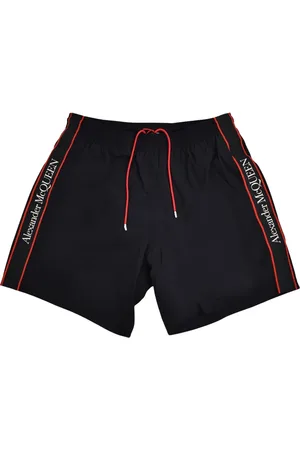 Alexander McQueen Badetøj, Herre, Sort, M, Nylon, Logo Broderet Badedragt