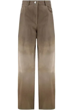 arma leder Bukser, Dame, Grå, 2XS, Læder, Gradient Style Læder Wide-Leg Bukser
