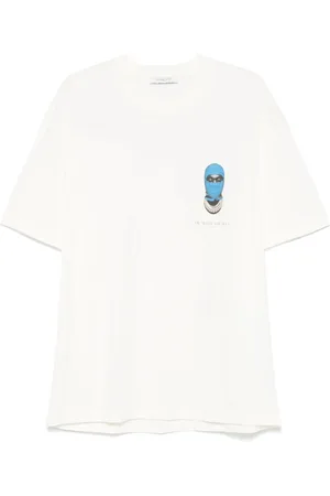 Ih Nom Uh Nit Top, Herre, Hvid, XL, Bomuld, Hvid Logo Print Bomuld T-shirt