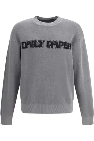 Daily paper Strik, Herre, Grå, L, Bomuld, Ribbet Bomuldssweater
