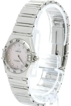 Omega Pre-owned, Dame, Lyserød, ONE SIZE, Tyl, Pre-owned Stof watches