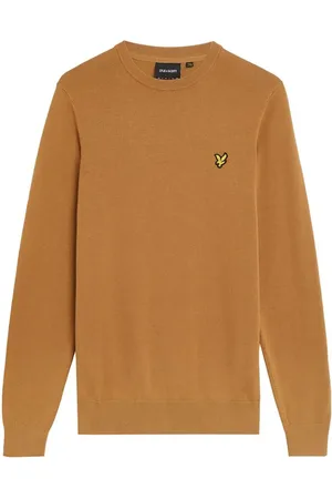 Lyle & Scott Strik, Herre, Brun, S, Bomuld, Mid Knits Cotton Crew Neck Jumper