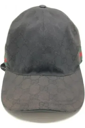 Gucci Pre-owned, Dame, Sort, ONE SIZE, Pre-owned Canvas hatte