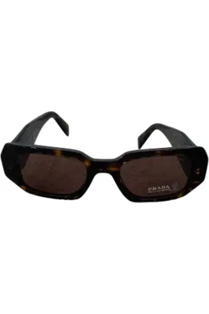 Prada Pre-owned, Dame, Brun, ONE SIZE, Uld, Pre-owned Plast solbriller