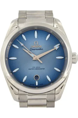 Omega Pre-owned, Herre, Blå, ONE SIZE, Pre-owned Rustfrit stal watches