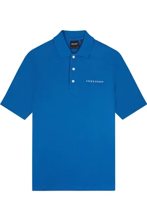 Lyle & Scott Top, Herre, Blå, XL, SS Polo Bluser Broderet poloshirt