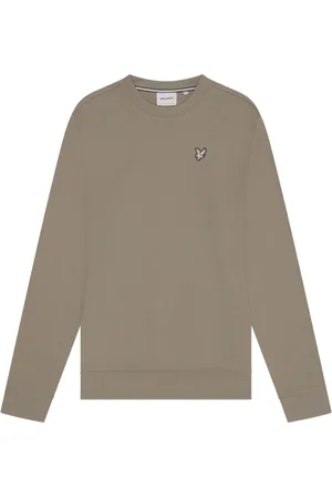 Lyle & Scott Sweathshirts & Hoodies, Herre, Grå, L, Mid Layers Diagonal Weave French Terry Crewneck