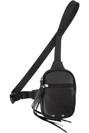 Courrèges Taske, Herre, Sort, ONE SIZE, Uld, Canvas Skuldertaske med Lynlås
