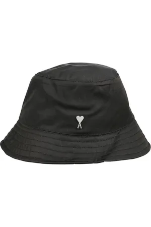 Ami Tilbehør, Herre, Sort, 58 CM, Uld, Stilfuld fiskerhat i teknisk twill