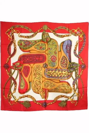 Hermès Pre-owned, Dame, Flerfarvet, ONE SIZE, Tyl, Pre-owned Silke trklaeder