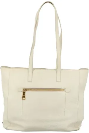 Prada Pre-owned, Dame, Hvid, ONE SIZE, Uld, Pre-owned Laeder skuldertasker