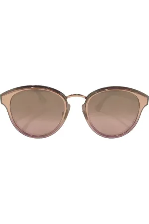 Dior Pre-owned, Dame, Brun, ONE SIZE, Tyl, Pre-owned Metal solbriller