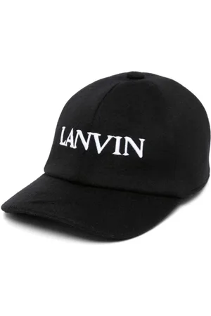 Lanvin Tilbehør, Dame, Sort, 58 CM, Uld, Logo-broderet uldblanding kasket