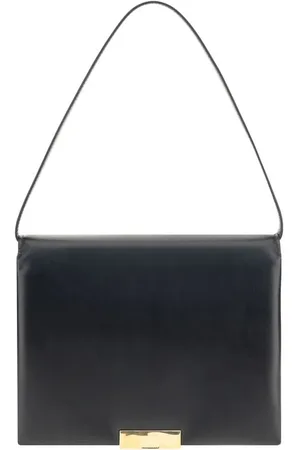 Jil Sander Taske, Dame, Sort, ONE SIZE, Uld, Stilfuld Skuldertaske med Klapslukning