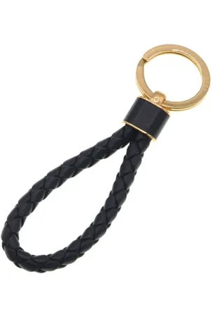 Bottega Veneta Pre-owned, unisex, Sort, ONE SIZE, Tyl, Pre-owned Laeder ngleholdere