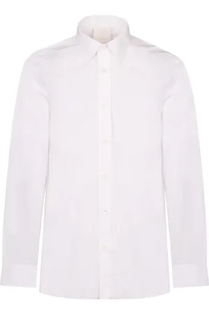 Givenchy Skjorte, Herre, Hvid, XL, Bomuld, Bomuldsskjorte Rundet Hem