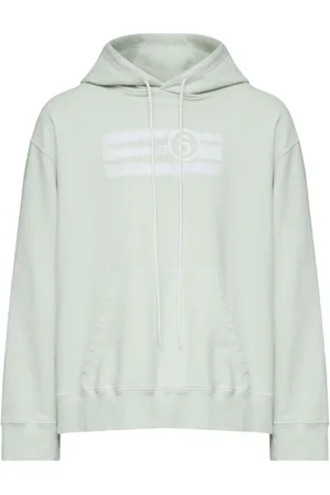 Maison Margiela Sweathshirts & Hoodies, Herre, Grøn, M, Uld, Grøn Hættetrøje med Lomme