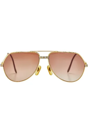 Cartier Pre-owned, Dame, Brun, ONE SIZE, Uld, Pre-owned Plast solbriller