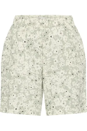 Ichi Shorts, Dame, Grøn, XS, Uld, Blomstret Shorts & Knickers