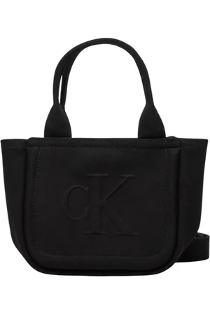 Calvin Klein Taske, Dame, Sort, ONE SIZE, Bomuld, Sommer Canvas Mini Tote Håndtaske