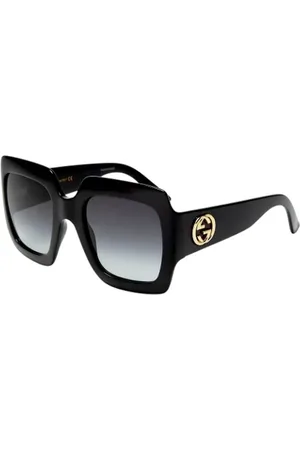 Gucci Pre-owned, Dame, Sort, ONE SIZE, Uld, Pre-owned Plast solbriller