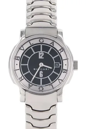 Bvlgari Pre-owned, Herre, Sort, ONE SIZE, Pre-owned Rustfrit stal watches