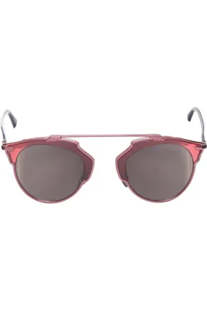Dior Pre-owned, Dame, Lyserød, ONE SIZE, Tyl, Pre-owned Metal solbriller