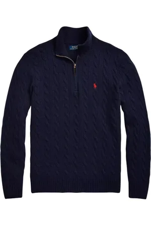 Ralph Lauren Strik, Herre, Blå, 2XL, Uld, Sweatshirts Hoodies