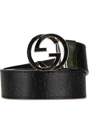 Gucci Pre-owned, Dame, Sort, ONE SIZE, Læder, Pre-owned Laeder baelter