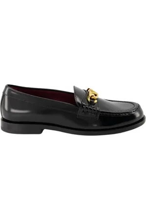 VALENTINO GARAVANI Sko, Dame, Sort, 36 EU, Kæde Mocassiner med VLogo Detalje