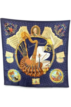 Hermès Pre-owned, Dame, Flerfarvet, ONE SIZE, Uld, Pre-owned Silke trklaeder