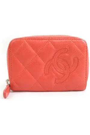 CHANEL Pre-owned, Dame, Rød, ONE SIZE, Tyl, Pre-owned Laeder punge