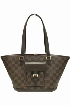 LOUIS VUITTON Pre-owned, Dame, Brun, ONE SIZE, Tyl, Pre-owned canvas tasker