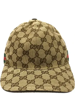 Gucci Pre-owned, Dame, , ONE SIZE, Tyl, Pre-owned Stof hatte