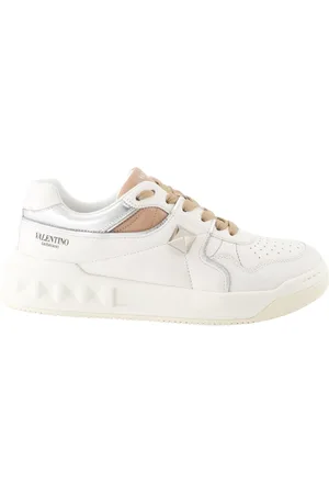 VALENTINO GARAVANI Sko, Dame, Flerfarvet, 40 EU, Læder, Studded Lace-Up Læder Sneakers