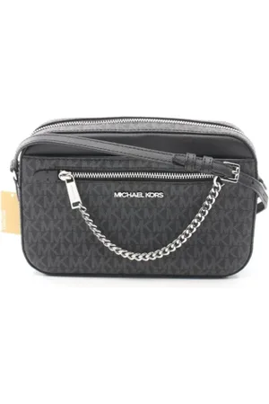 Michael Kors Pre-owned, Dame, Sort, ONE SIZE, Uld, Pre-owned canvas håndtasker