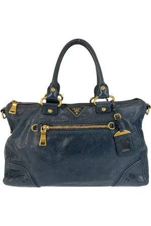 Prada Pre-owned, Dame, Blå, ONE SIZE, Tyl, Pre-owned Laeder totes