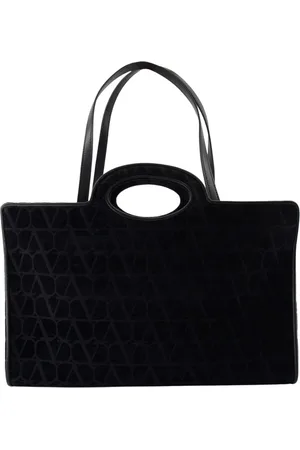VALENTINO GARAVANI Taske, Herre, Sort, ONE SIZE, Uld, Sort Iconographe Tote Taske med Logo