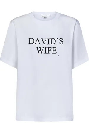 Victoria Beckham Top, Dame, Hvid, L, Bomuld, Hvid T-shirt med 