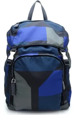 Prada Pre-owned, Dame, Blå, ONE SIZE, Nylon, Pre-owned Canvas rygsaekke